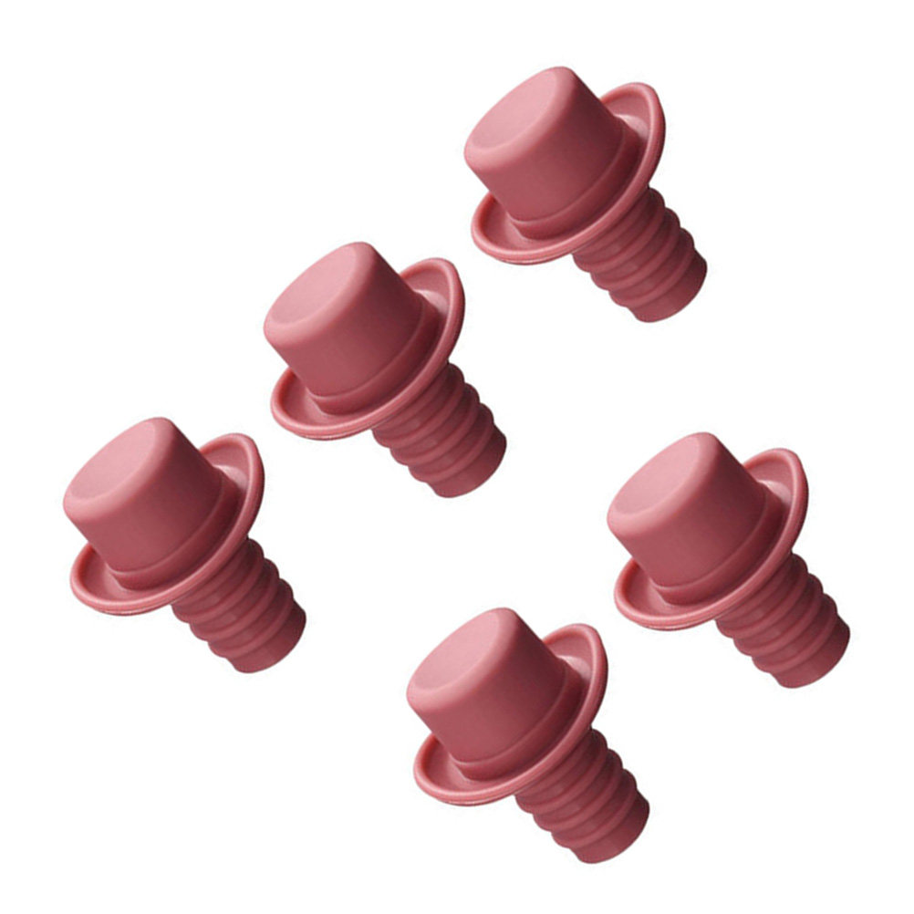 5Pcs Silicone Bottle Stoppers  - Wine Beer Hat 评论和价格
