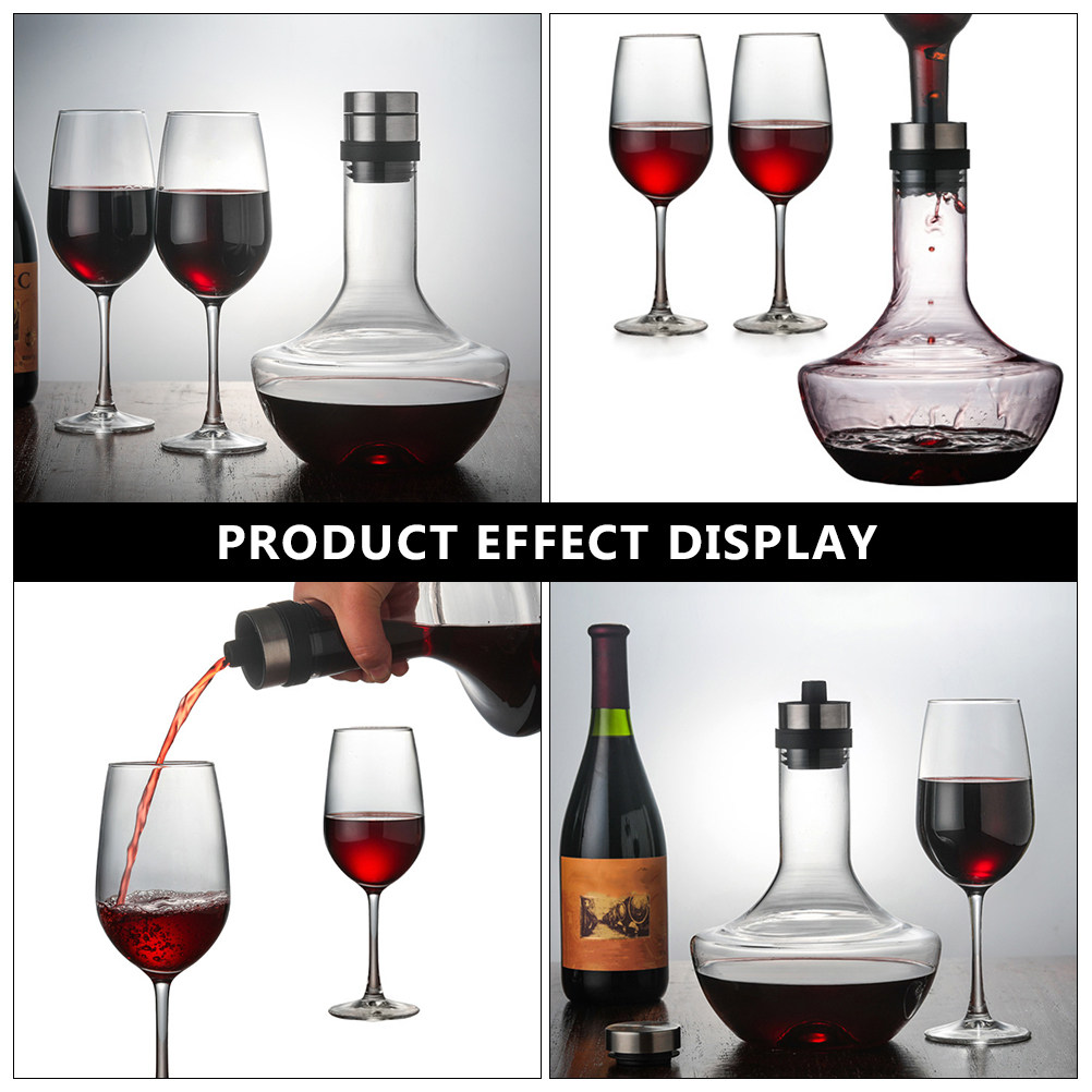 1Pcs Glass Wine Decanter 1000M - Wine Aerator Pour 评论和价格