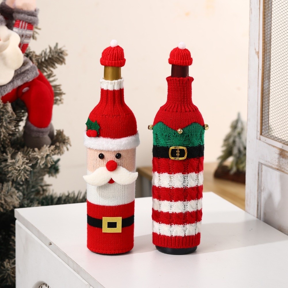 Knitted Wine Bottle Cover Elk  - Wine Beer Hat 评论和价格