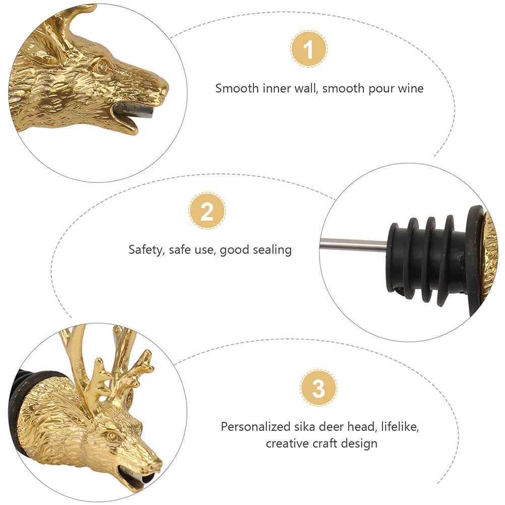 Lifelike Deer Head Wine Pourer - Wine Aerator Pour 评论和价格