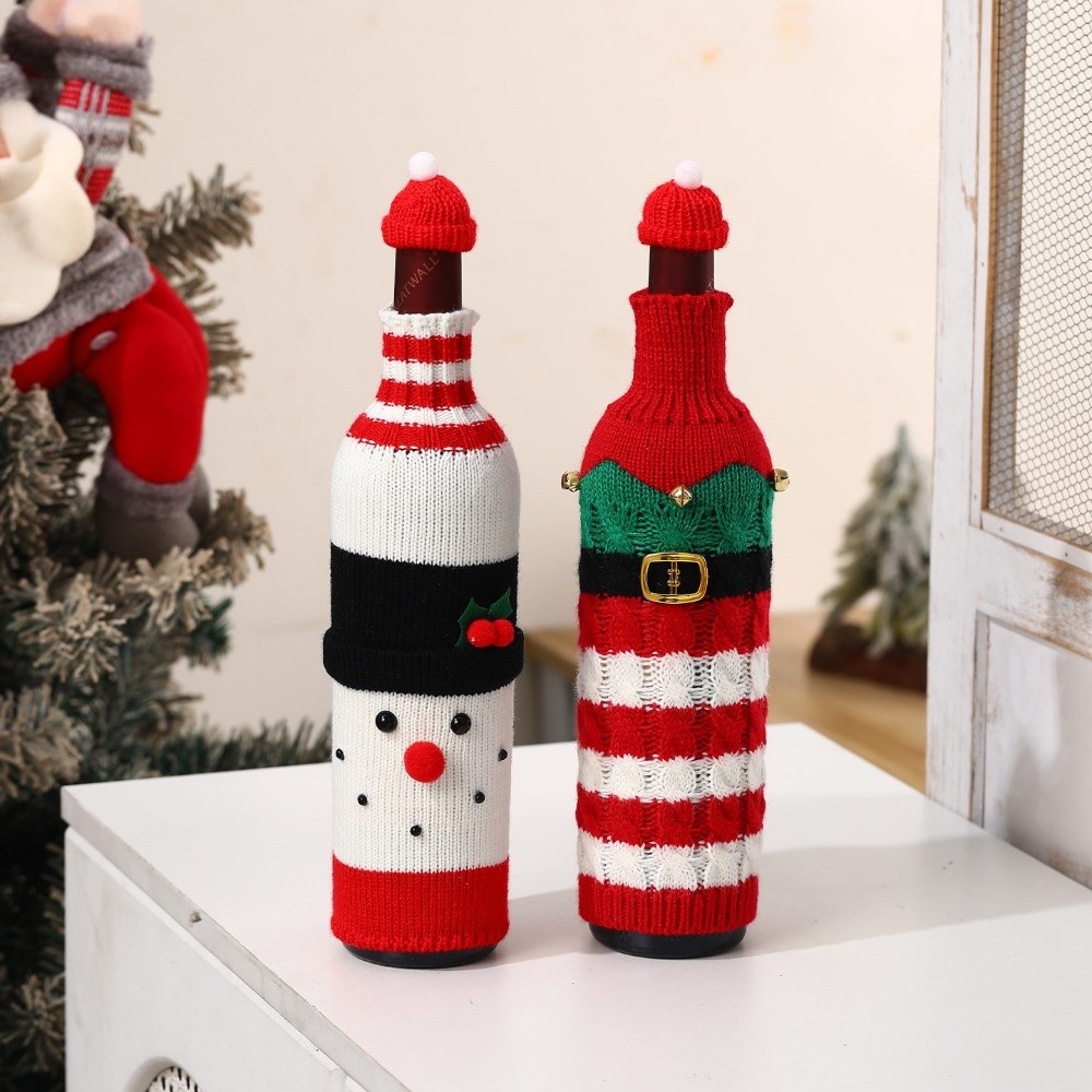 Knitted Wine Bottle Cover with - Wine Beer Hat 评论和价格