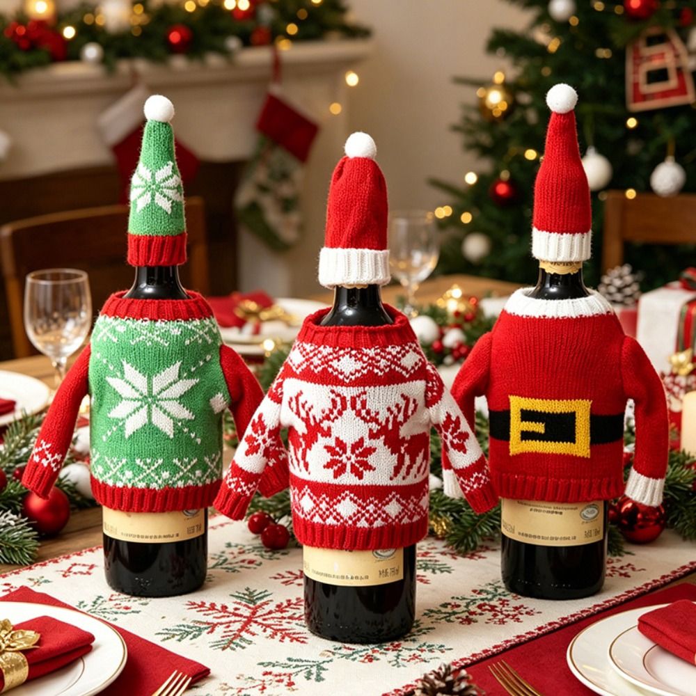 Elk Wine Bottle Cover Snowflak - Wine Beer Hat 评论和价格